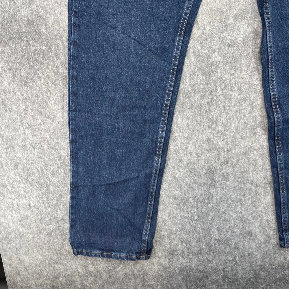 Wrangler Jeans Mens 35x32 Blue Dark Wash Straight Leg Regular Fit New
